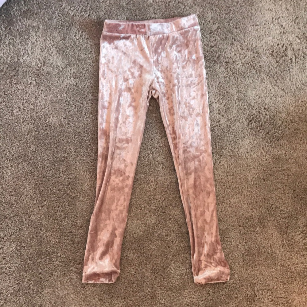 Joyfolie Pink Velvet Leggings for Kids 4t 4 pants